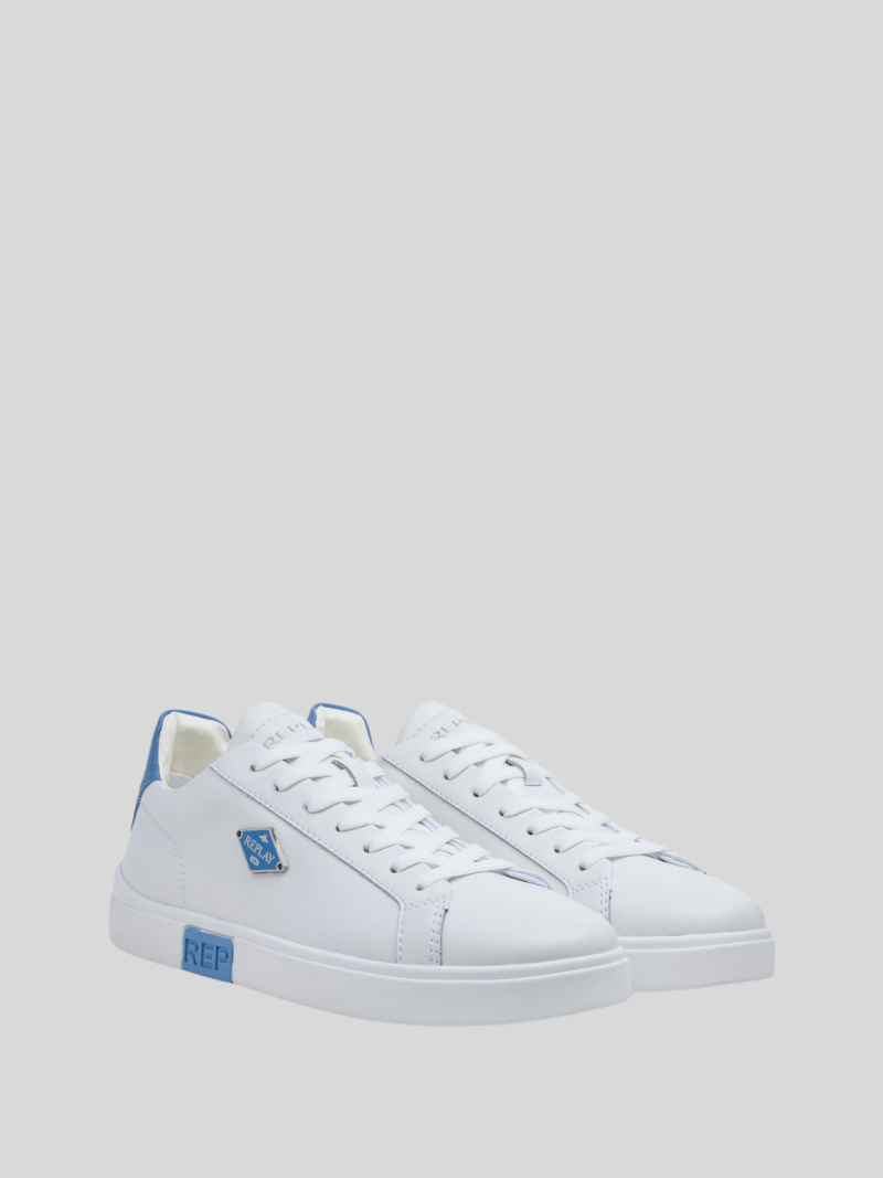 Replay Mens Polys M Rhombus SA Sneakers In White