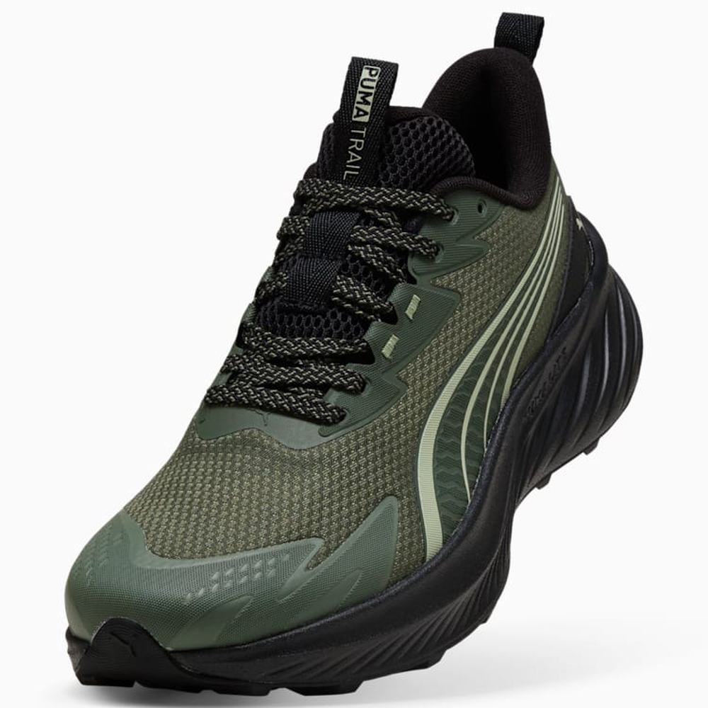 Puma Mens Pounce Lite 2 Trail Shoes In Moss & Black
