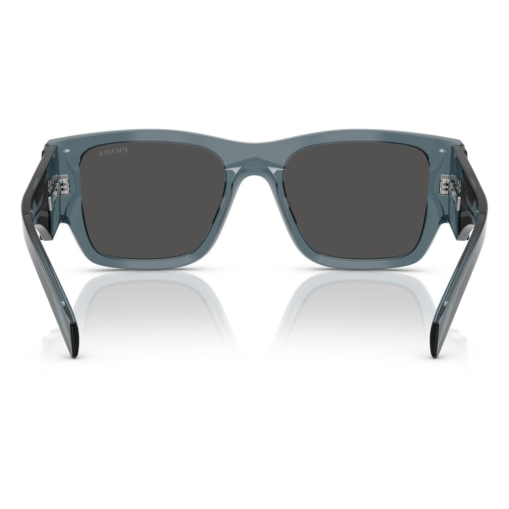 Prada Unisex Square Shape Sunglasses In Transparent Light Blue/Dark Grey