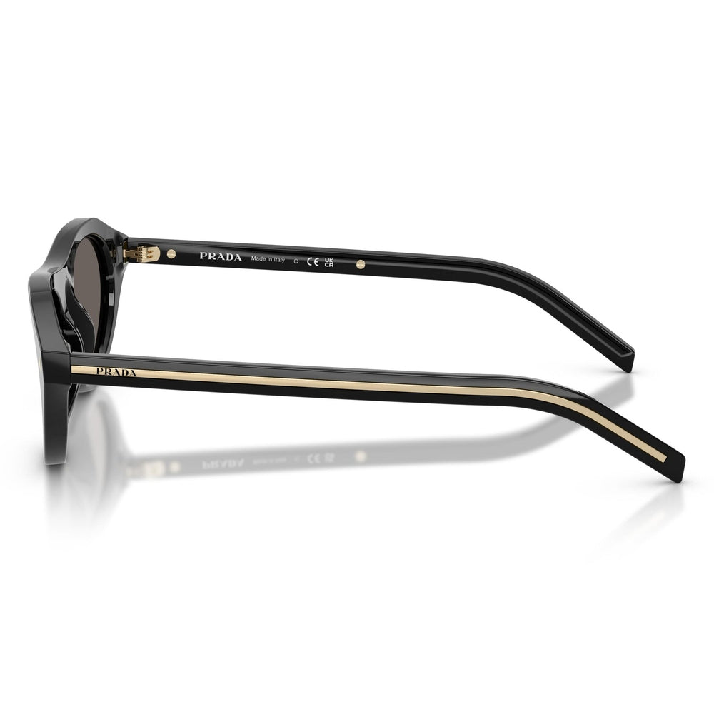 Prada Pr Womens Sunglasses In Black & Light Gold