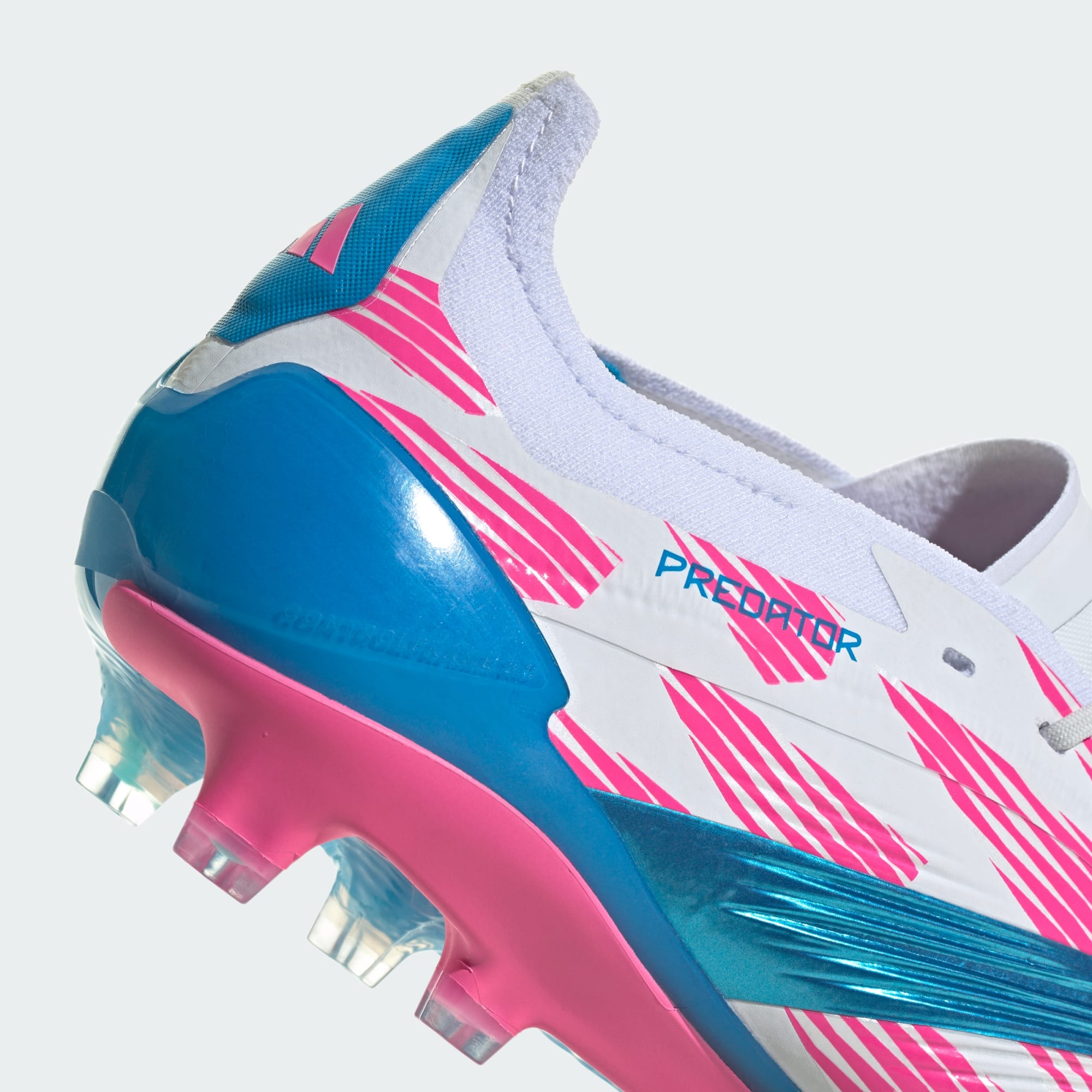 Adidas Unisex Predator Elite FG Soccer Boots In Cloud White / Solar Blue / Solar Pink