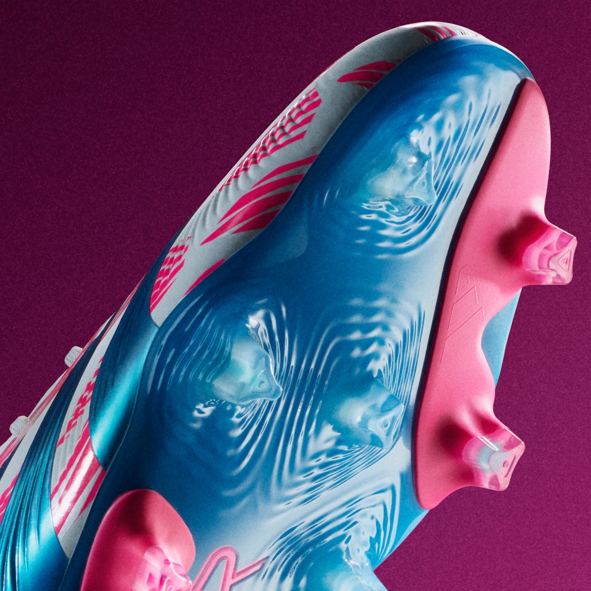Adidas Unisex Predator Elite FG Soccer Boots In Cloud White / Solar Blue / Solar Pink