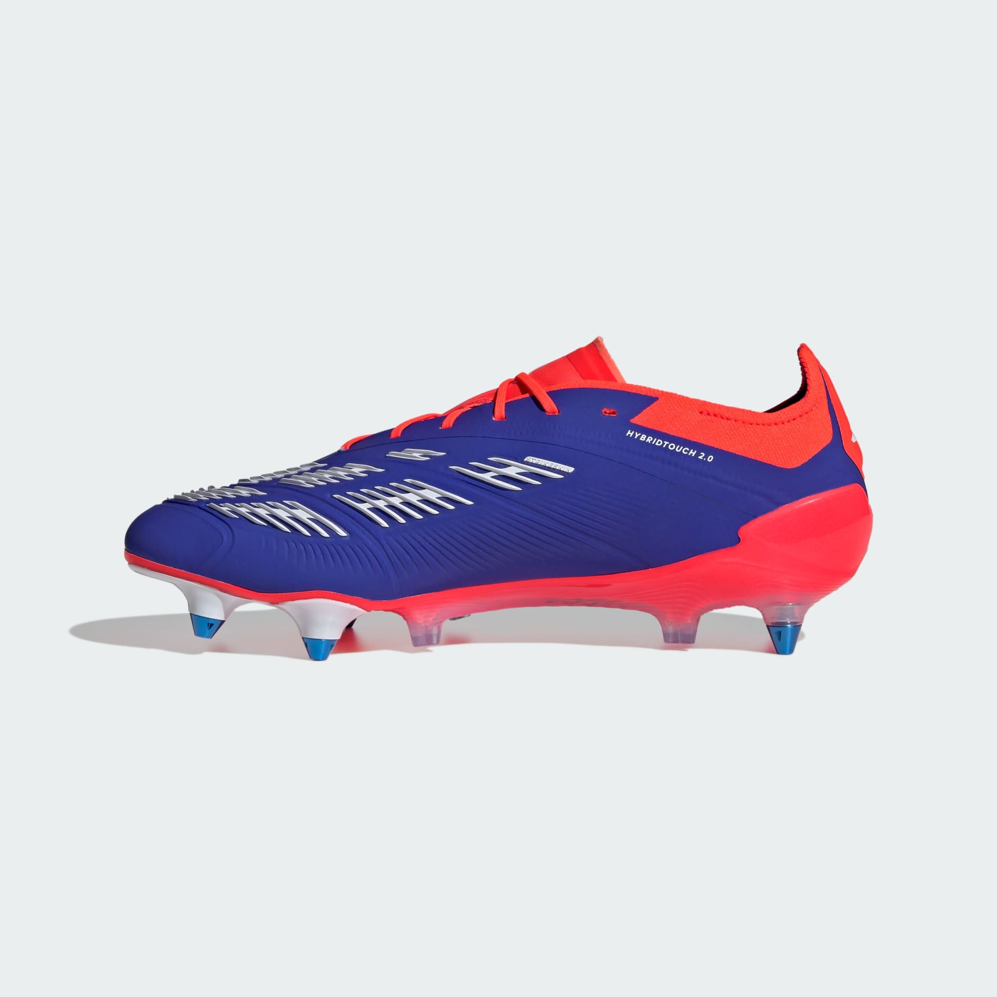 Adidas Unisex Predator Elite SG Soccer Boots In Lucid Blue / Cloud White / Solar Red