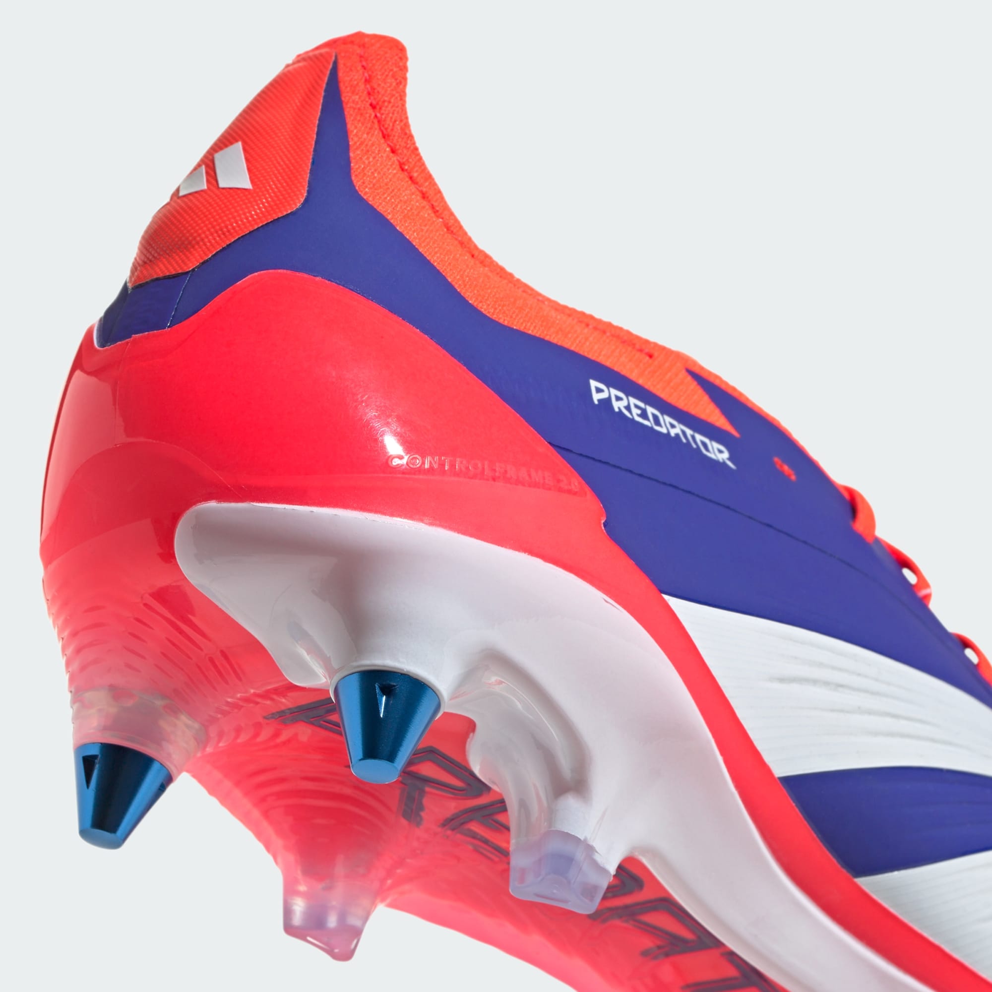 Adidas Unisex Predator Elite SG Soccer Boots In Lucid Blue / Cloud White / Solar Red