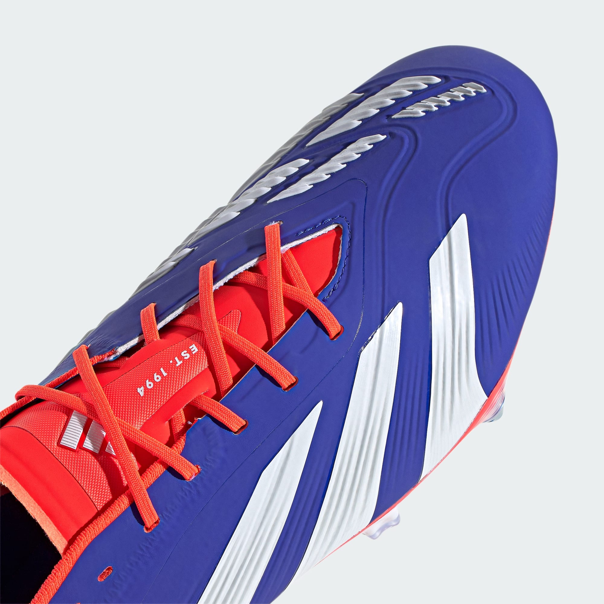 Adidas Unisex Predator Elite SG Soccer Boots In Lucid Blue / Cloud White / Solar Red