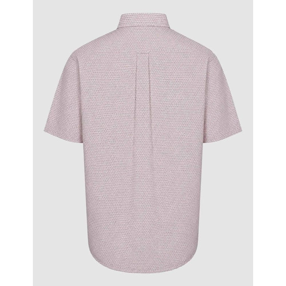Pringle Mens Sam Printed Classic Short Sleeves Shirt In Pink Multi