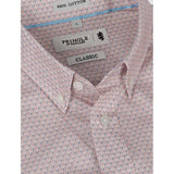 Pringle Mens Sam Printed Classic Short Sleeves Shirt In Pink Multi