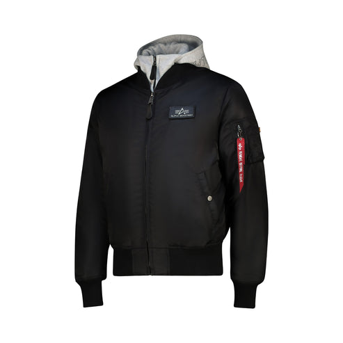 Alpha Industries Mens Ma-1 Dtec Mens Jacket In Black And Grey