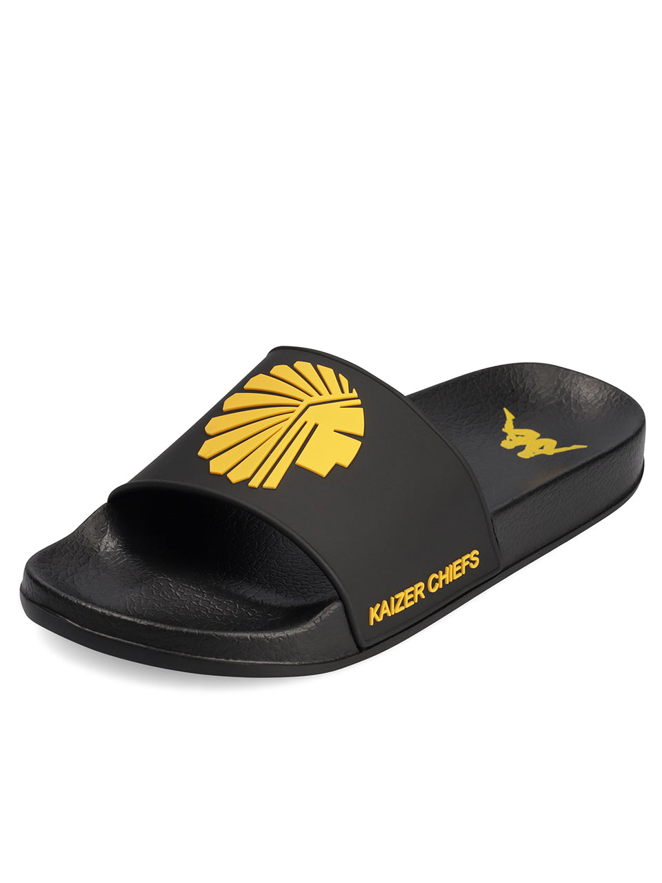 Kappa Kaizer Chiefs Unisex Slides In Black & Yellow