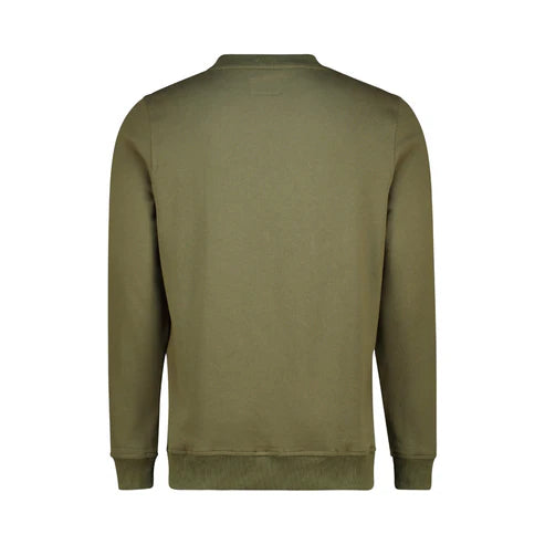 Alpha Industries Mens Logo Crew Neck Sweatshirt In  Sage
