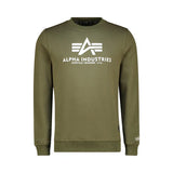 Alpha Industries Mens Logo Crew Neck Sweatshirt In  Sage