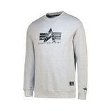 Alpha Industries Mens AI Applique Crew Neck Sweatshirt In Grey