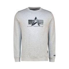Alpha Industries Mens AI Applique Crew Neck Sweatshirt In Grey