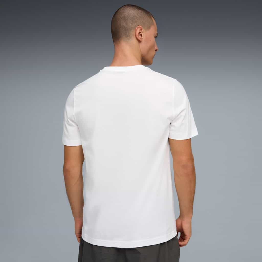 Puma Mens Graphic No 1 Logo T-Shirt In White