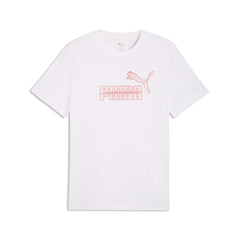 Puma Mens Graphic No 1 Logo T-Shirt In White