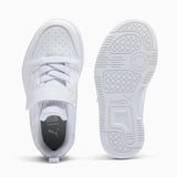Puma Kids Rebound Slam Low Infant Shoes In White & Grey