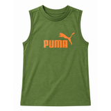 Puma Ess Logo Boys Tank Top In Green