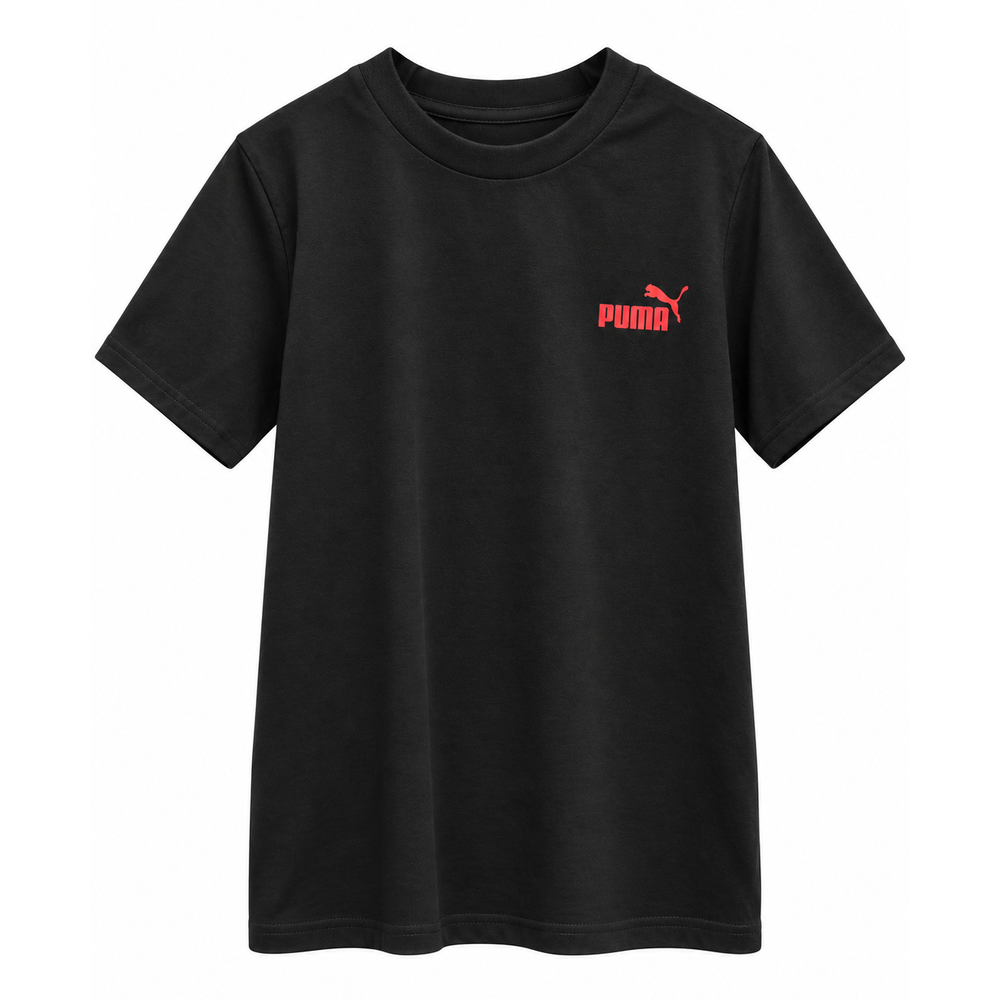 Puma Ess Logo Lab Brand Back T-Shirt In Black