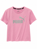 Puma Ess Logo T-Shirt In Mauve