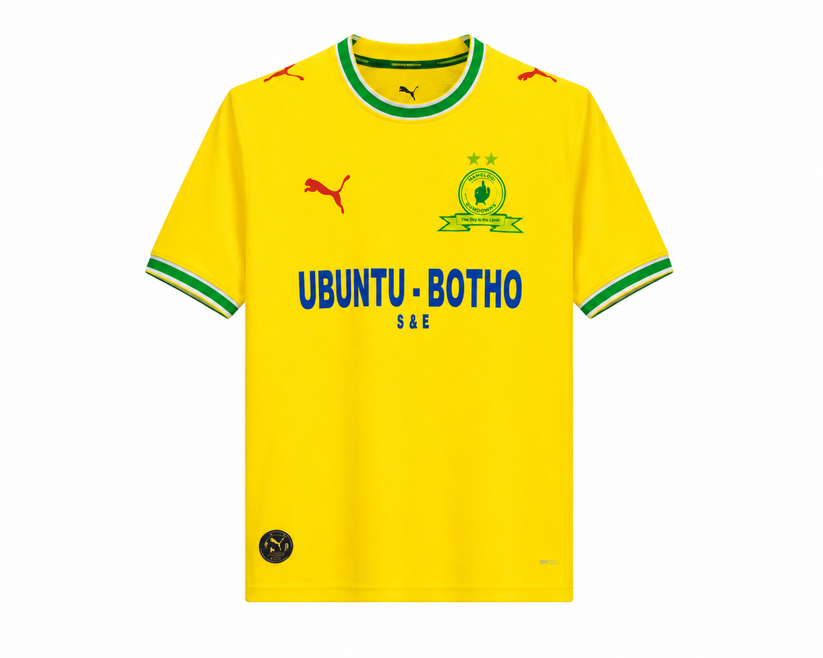Puma Mamelodi Sundowns Mens Home Replica Jersey In Yellow & Blue