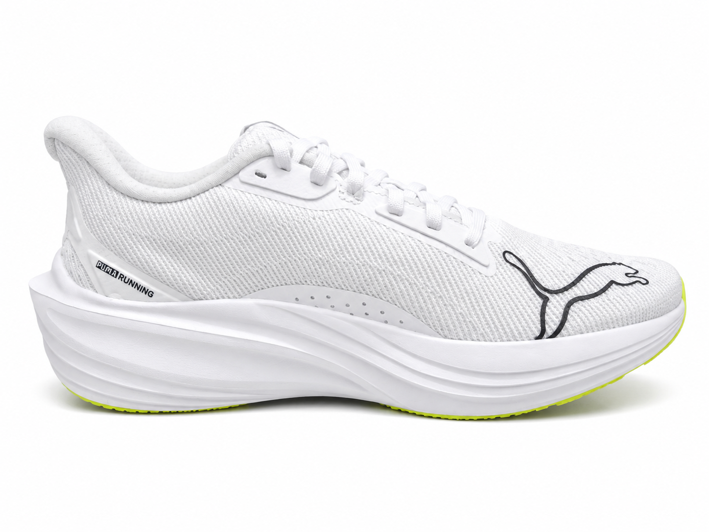 Puma Mens Darter Pro Foam Sneakers In White/Pure Magenta/Yellow