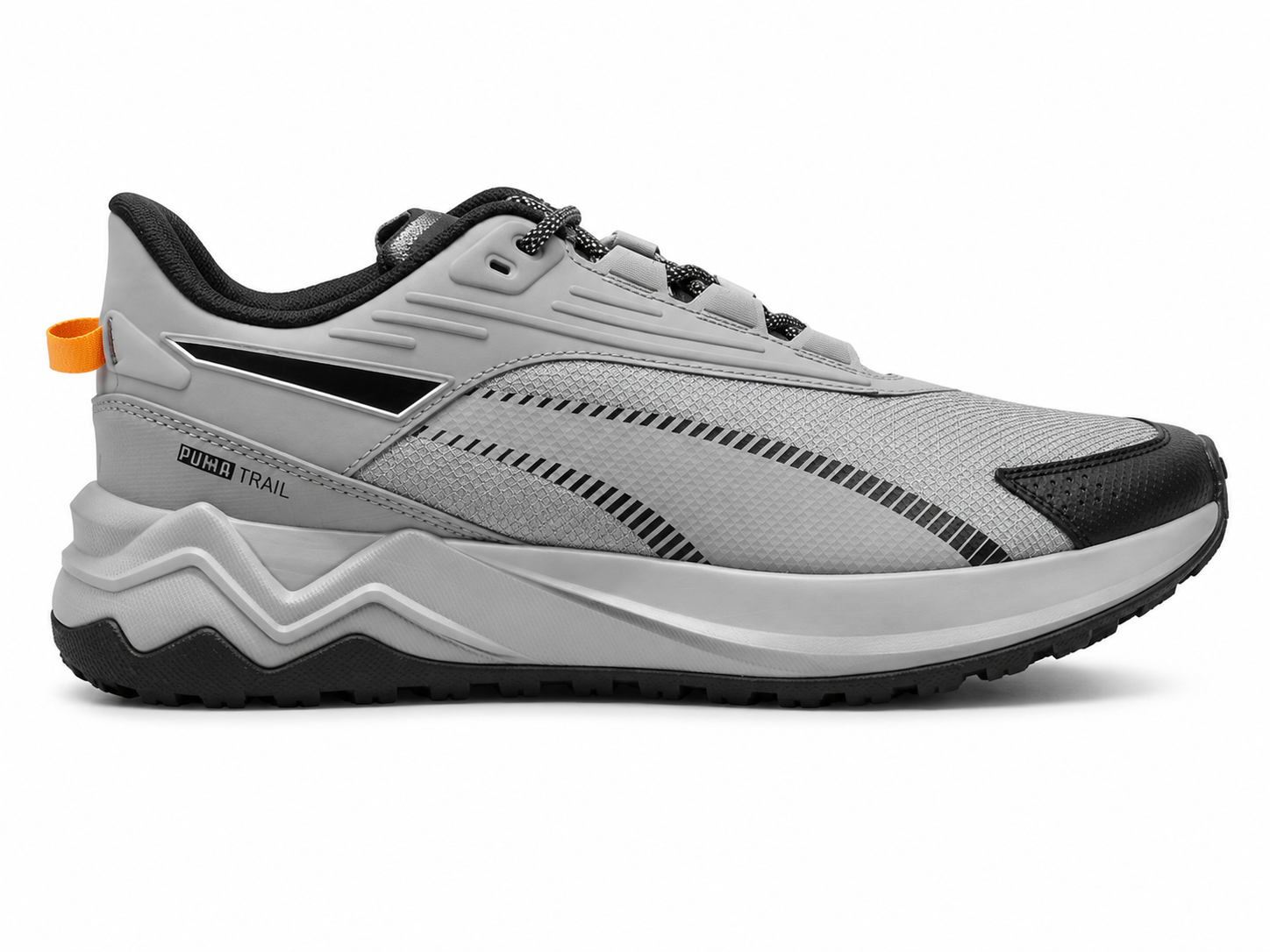 Puma Mens Extend Lite Trail Sneakers In Cool Dark Gray/Black/Orange