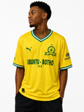 Puma Mens Mamelodi Sundown's Football Club Home T-Shirt Replica In Yellow/Green