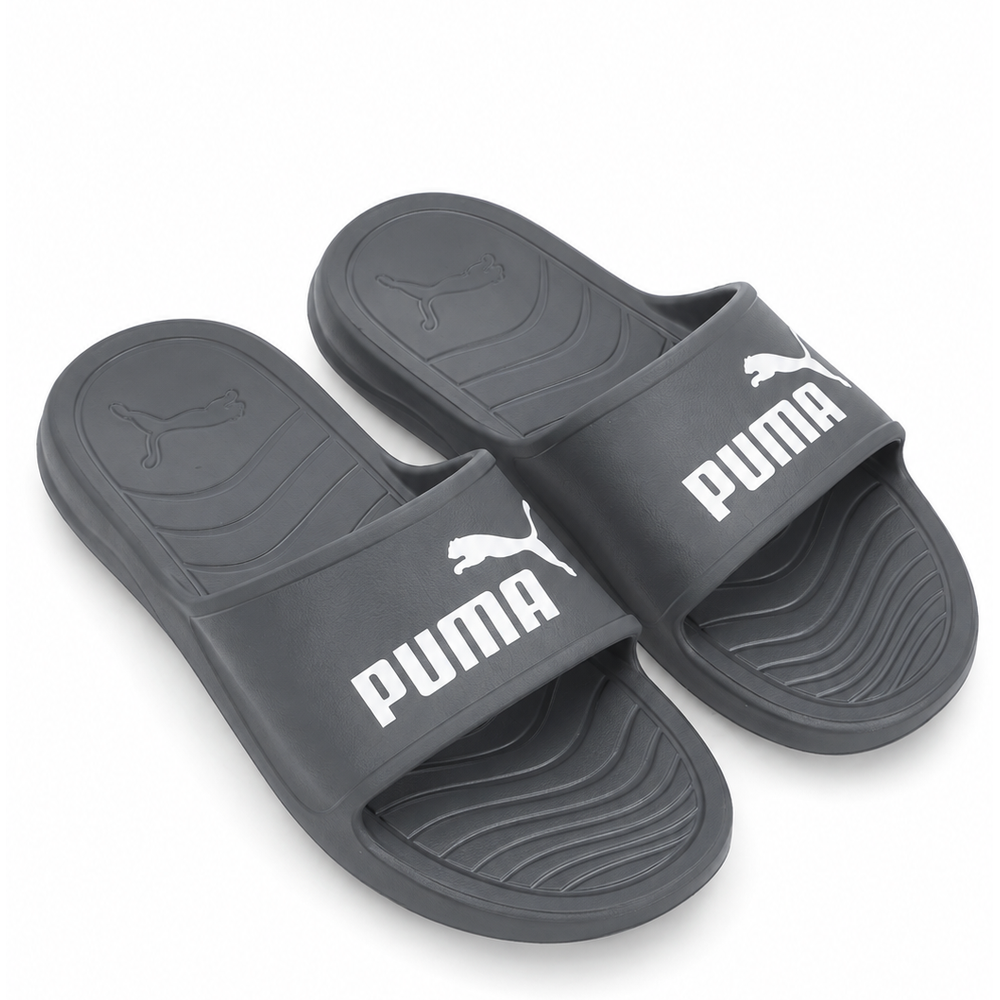 Puma Popcat Injex Zadp Slides Grey And White