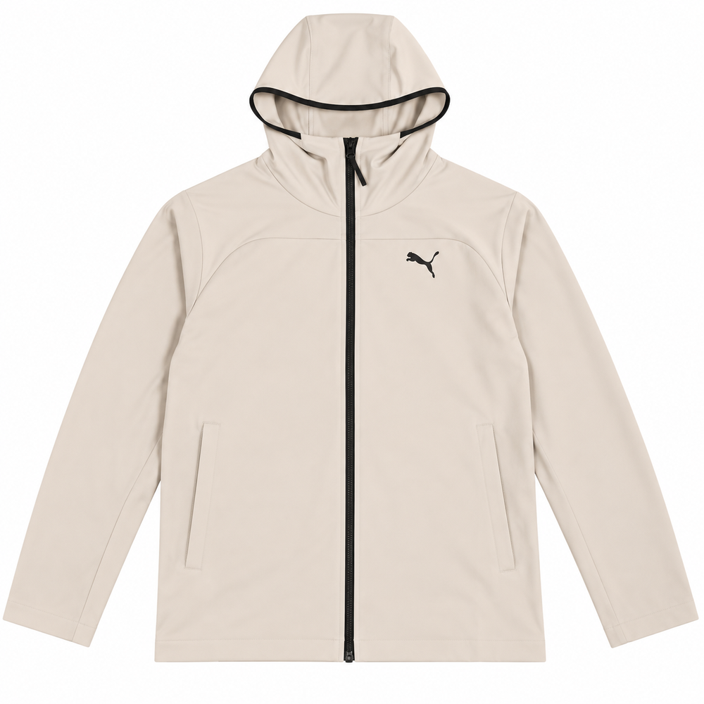 Puma Pumatech Slim 4-Way Stretch Full Zip Hoodie In Silver Frog