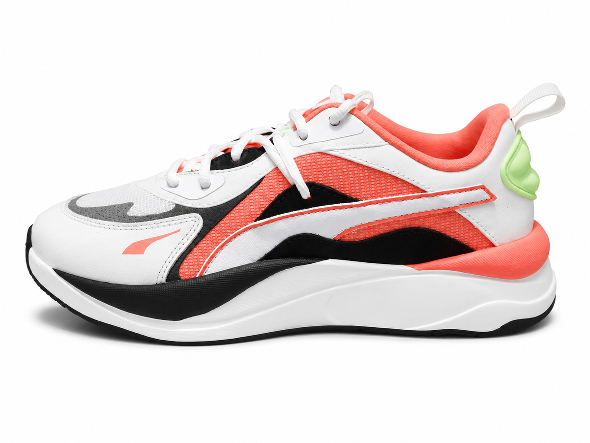 Puma Womens Rs-Curve Wn's Sneakers In White/Peach/Black/Green