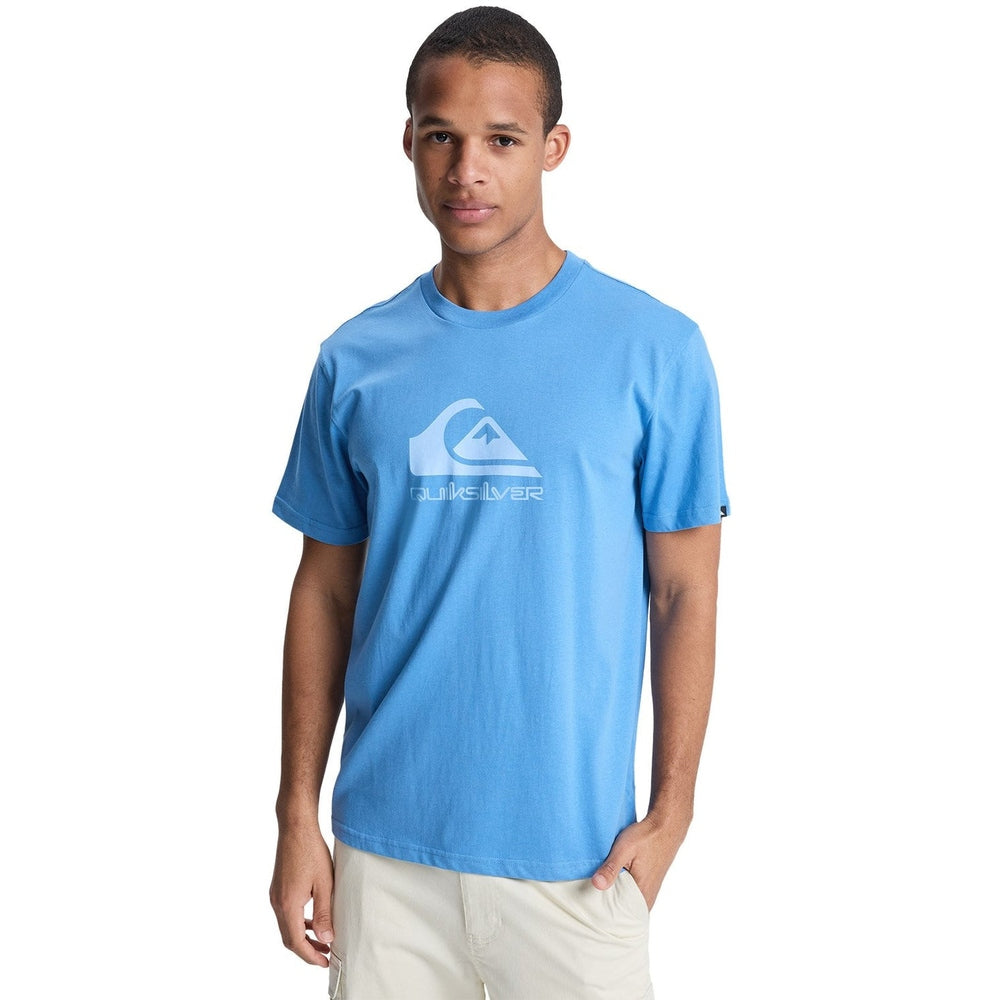 Quiksilver Mens Corp Logo Short Sleeves T-Shirt In Harbor Blue