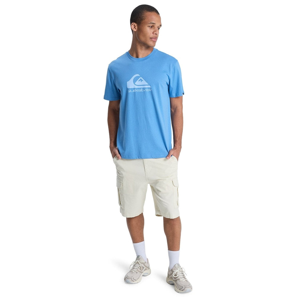 Quiksilver Mens Corp Logo Short Sleeves T-Shirt In Harbor Blue