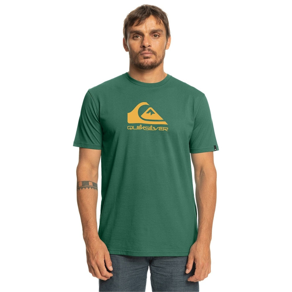 Quiksilver Mens Corp Logo Short Sleeves T-Shirt In Forest Green