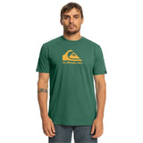 Quiksilver Mens Corp Logo Short Sleeves T-Shirt In Forest Green