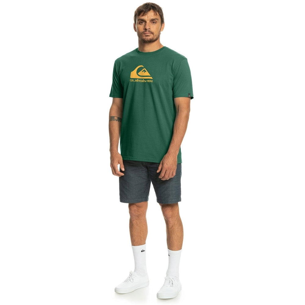 Quiksilver Mens Corp Logo Short Sleeves T-Shirt In Forest Green