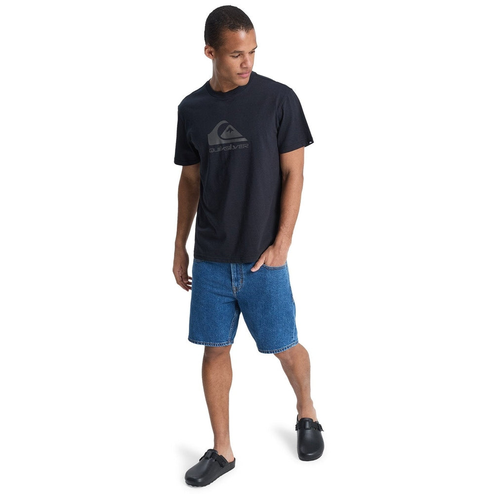 Quiksilver Mens Corp Logo Short Sleeves T-Shirt In Black