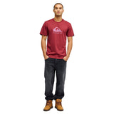 Quiksilver Mens Corp Logo Short Sleeves T-Shirt In Red