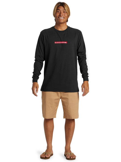 Quiksilver Mens Dna Clicker Long Sleeves T-Shirt In Black