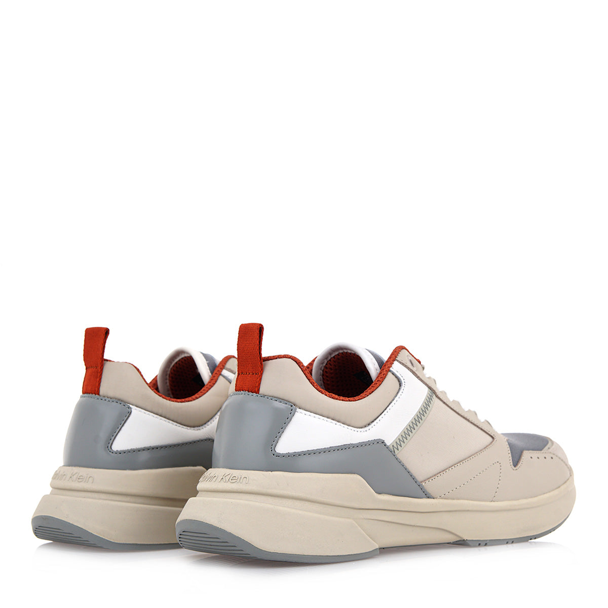 Calvin Klein Mens Low Top Lace Up In Ecru