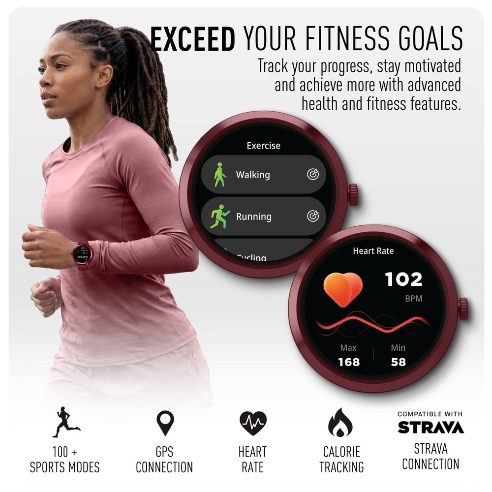 Reflex Active Unisex Spectra Amoled Silicone Band Watch In Burgundy