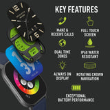Reflex  Active Unisex  Amoled XI Silicone Strap Watch In Navy
