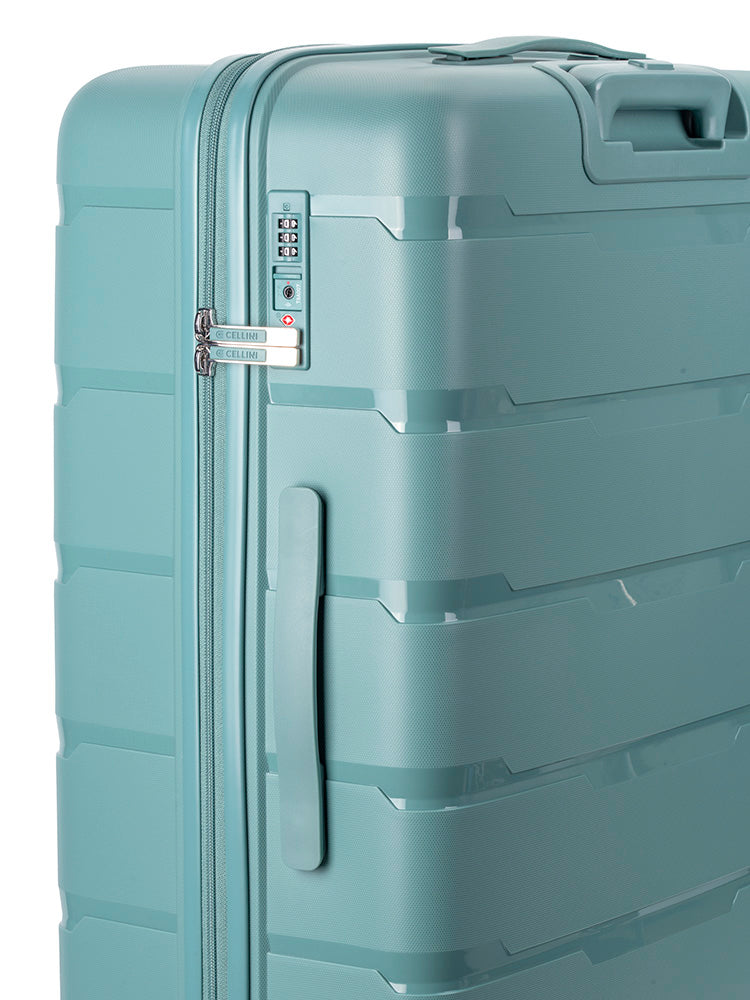 Cellini Rapido 4 Whhel Hard Trolley Case In Blue