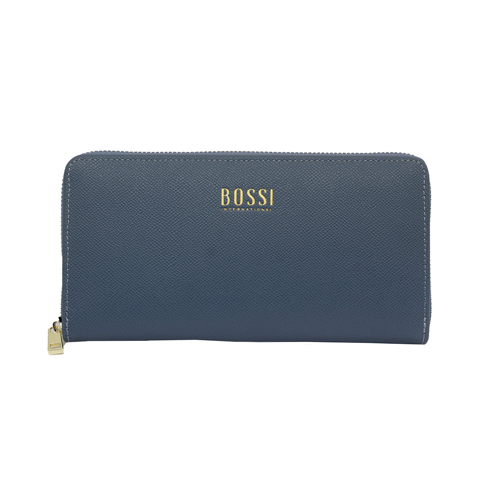 Bossi Rfid PU Ladies Large Wallet In Blue