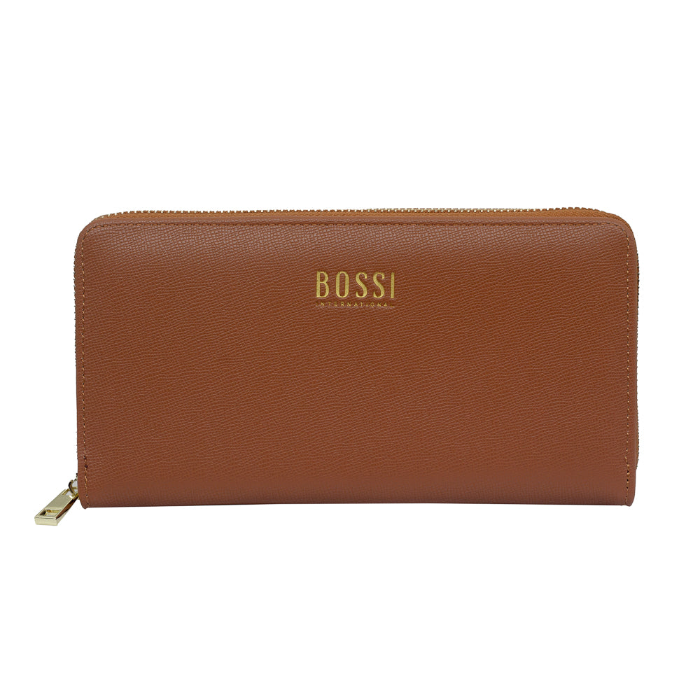 Bossi Rfid PU Ladies Large Wallet In Tan