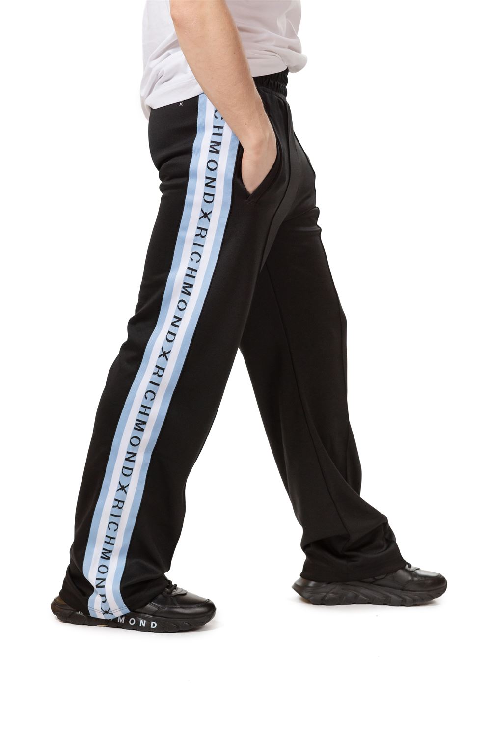 John Richmond Mens Fleece Bridge Pants In Black