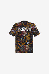 Just Cavalli 75Oah6R3 Js236 R Print Iconic Shirt Black