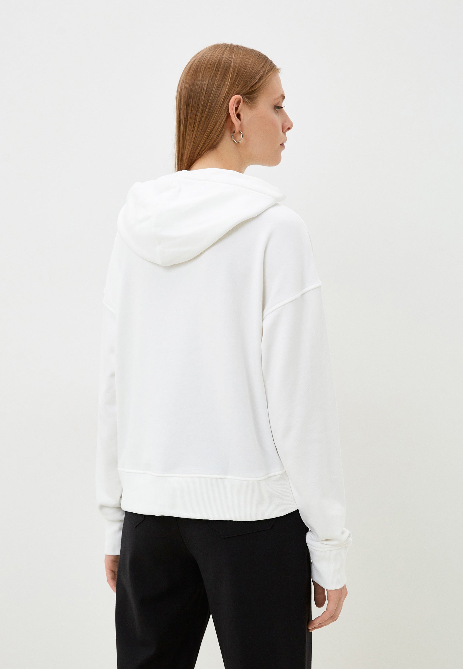 Calvin Klein Women'S Canvas Relaxed Hoodie White