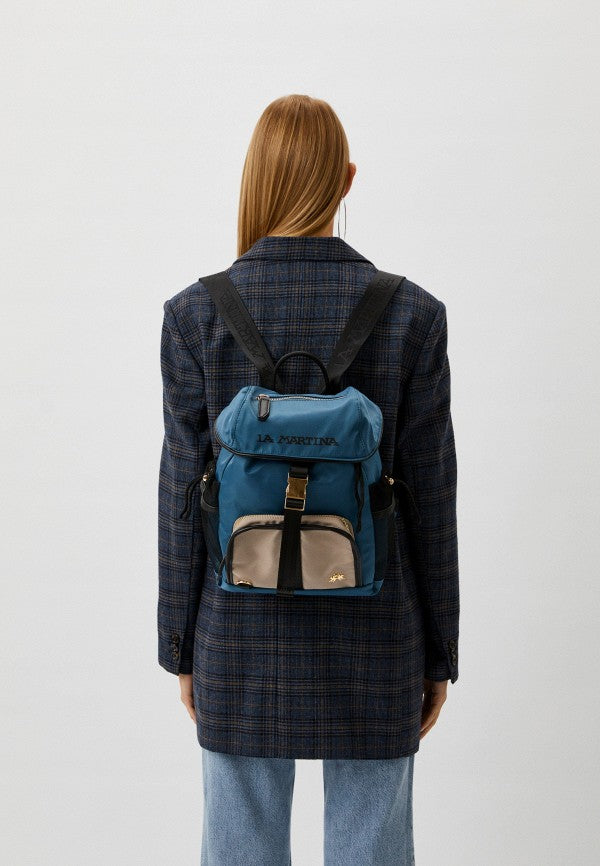 La Martina Principe Mayra Backpack In Denim Blue