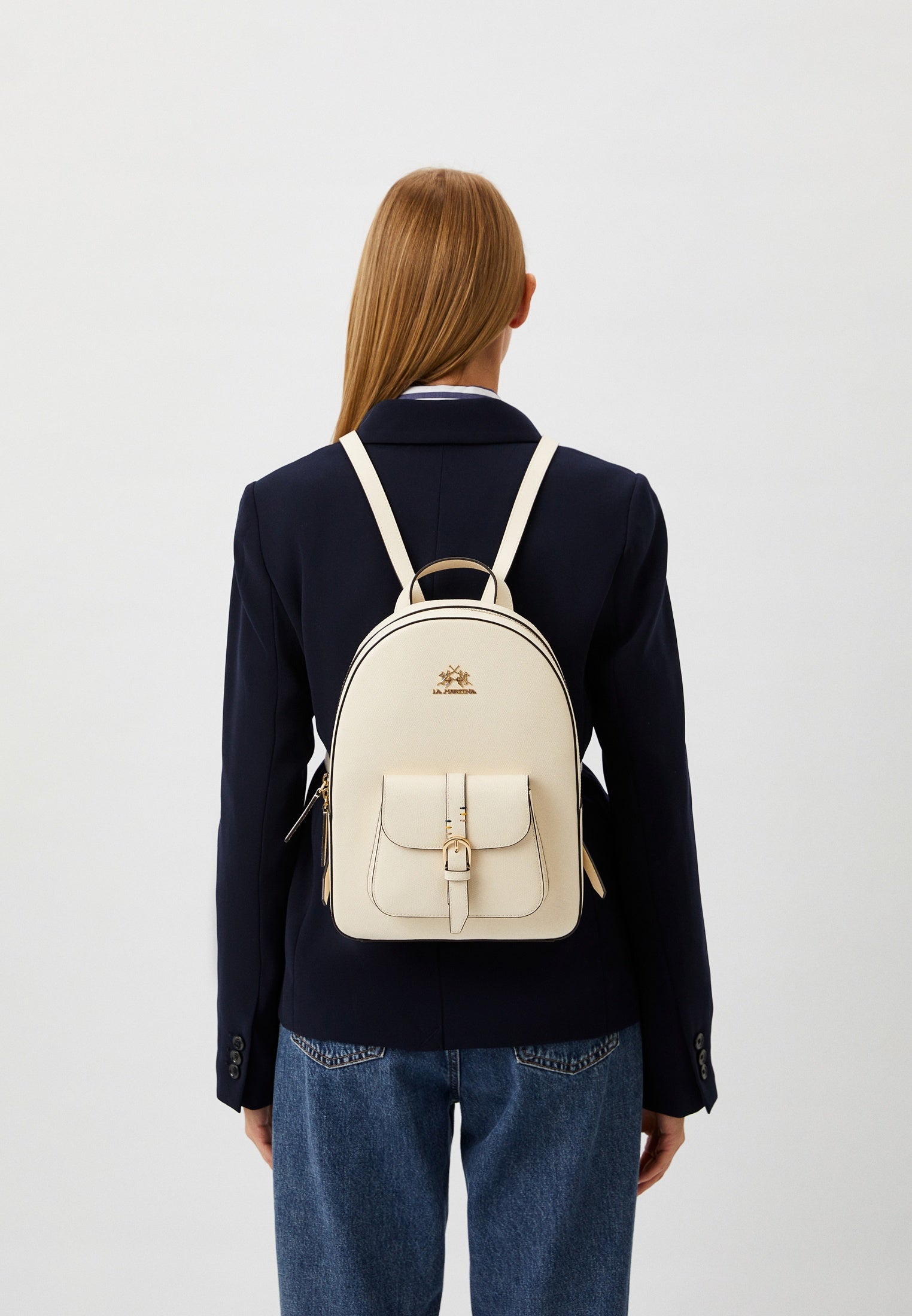 La Martina Principe Caterina Backpack In Off White