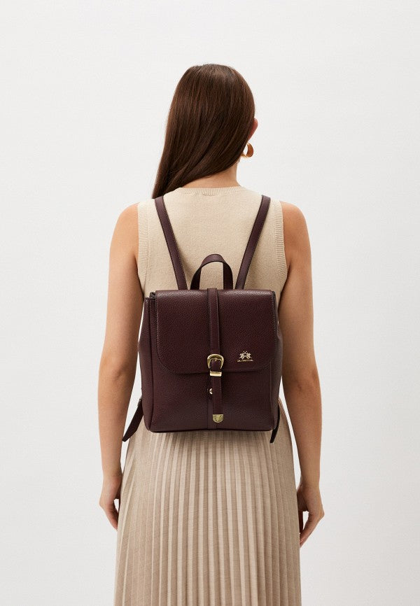 La Martina Gracia Backpack In Burgandy
